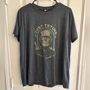 Funny Frankenstein Monster Just Trying to Keep it Together Tshirt Size XL Unisex
